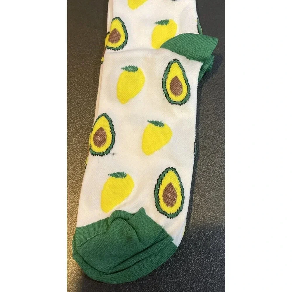 Compression Women Socks Nurse Travel Knee High Colorful Avocado S/M NEW‎